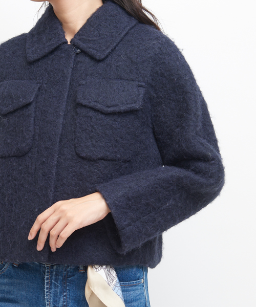 qualite（カリテ）の「アルパカアストラカンショートブルゾン