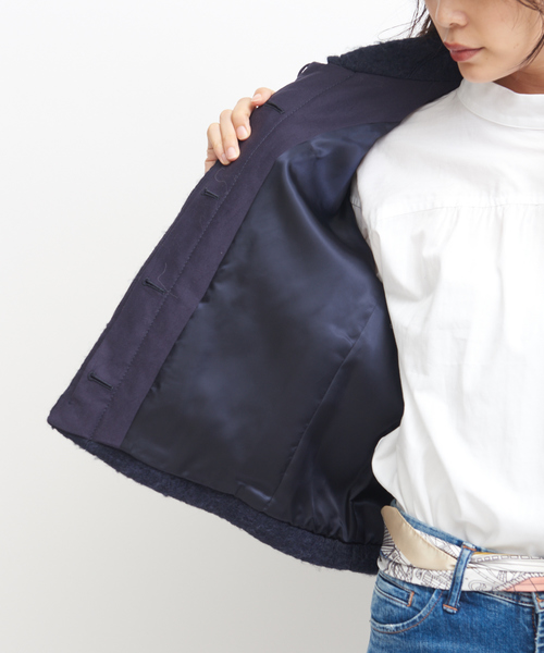 qualite（カリテ）の「アルパカアストラカンショートブルゾン