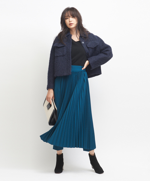 qualite（カリテ）の「アルパカアストラカンショートブルゾン