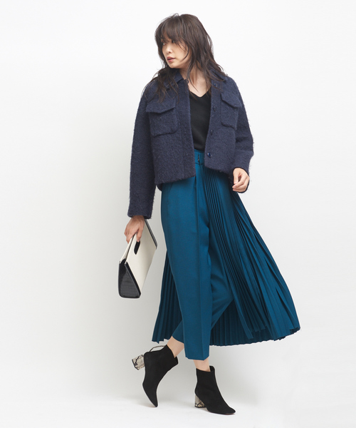 qualite（カリテ）の「アルパカアストラカンショートブルゾン