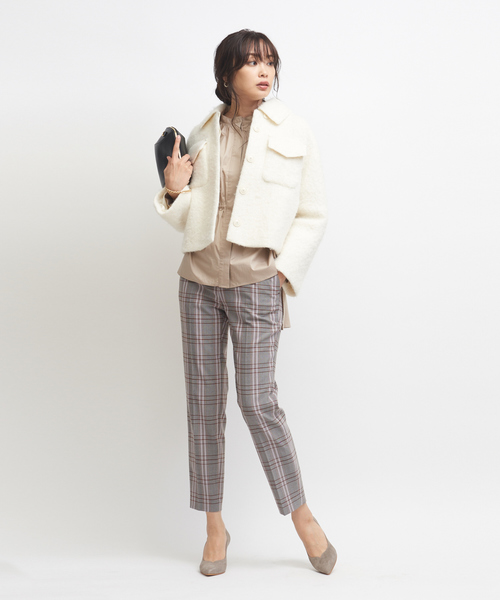 qualite（カリテ）の「アルパカアストラカンショートブルゾン