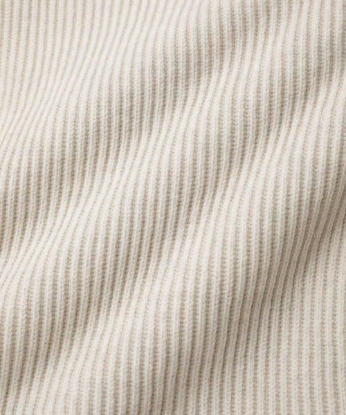 ADAM ET ROPE'（アダムエロペ）の「コットンアクリルルーズスリットプルオーバー（ニット/セーター・レディース・ホワイト/ネイビー・FREE）」の14枚目の写真