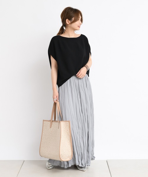 DouDou（ドゥドゥ）の「ガーターフレンチ（ニット/セーター・レディース・ブラック/ベージュ/オフホワイト/イエロー・FREE）」の22枚目の写真