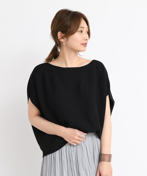 DouDou（ドゥドゥ）の「ガーターフレンチ（ニット/セーター・レディース・ブラック/ベージュ/オフホワイト/イエロー・FREE）」の12枚目の写真