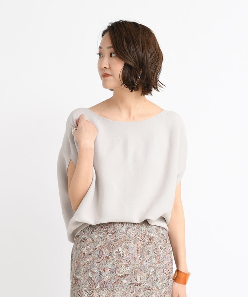 DouDou（ドゥドゥ）の「ガーターフレンチ（ニット/セーター・レディース・ブラック/ベージュ/オフホワイト/イエロー・FREE）」の19枚目の写真