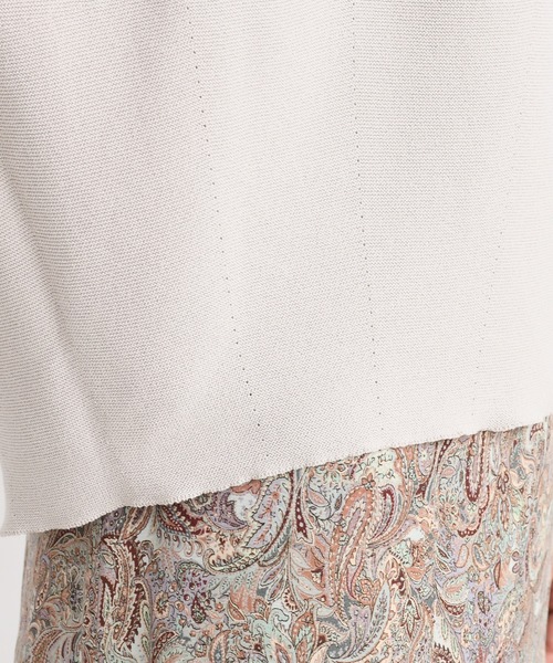 DouDou（ドゥドゥ）の「ガーターフレンチ（ニット/セーター・レディース・ブラック/ベージュ/オフホワイト/イエロー・FREE）」の20枚目の写真