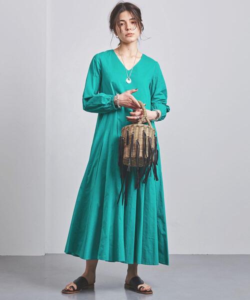 【ほぼ未使用】ラミーVネックワンピース　UNITED ARROWS UNITED ARROWS（ユナイテッドアローズ）の「UBCS RAMIE Vネック