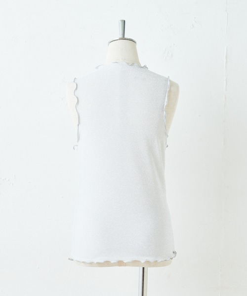 one after another NICE CLAUP（ワンアフターアナザーナイスクラップ）の「メロープチハイネックインナー（タンクトップ・レディース・オフホワイト/シルバー/ミント/ベージュ系その他・FREE）」の7枚目の写真