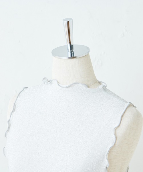 one after another NICE CLAUP（ワンアフターアナザーナイスクラップ）の「メロープチハイネックインナー（タンクトップ・レディース・オフホワイト/シルバー/ミント/ベージュ系その他・FREE）」の10枚目の写真