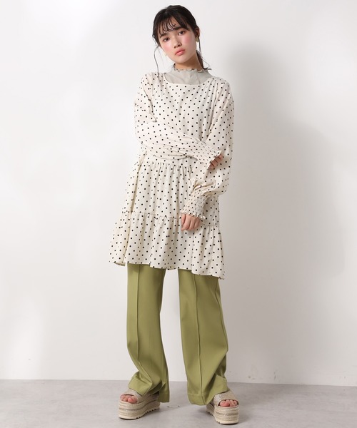 one after another NICE CLAUP（ワンアフターアナザーナイスクラップ）の「メロープチハイネックインナー（タンクトップ・レディース・オフホワイト/シルバー/ミント/ベージュ系その他・FREE）」の15枚目の写真