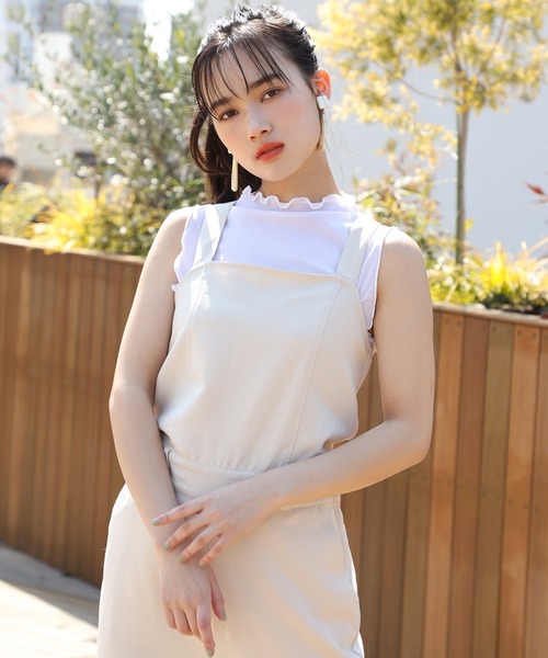 one after another NICE CLAUP（ワンアフターアナザーナイスクラップ）の「メロープチハイネックインナー（タンクトップ・レディース・オフホワイト/シルバー/ミント/ベージュ系その他・FREE）」の5枚目の写真