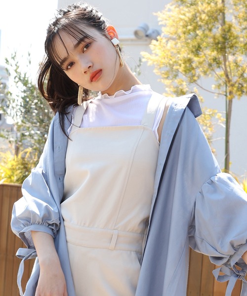 one after another NICE CLAUP（ワンアフターアナザーナイスクラップ）の「メロープチハイネックインナー（タンクトップ・レディース・オフホワイト/シルバー/ミント/ベージュ系その他・FREE）」の8枚目の写真