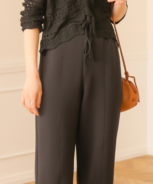 Bab（バブ）の「【WEB限定】ミニボンディングセンタースリットパンツ/フルレングスセンタープレスフレアパンツ（その他パンツ・レディース・ブラック/ホワイト系その他/グレー系その他・FREE）」の12枚目の写真