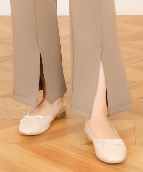 Bab（バブ）の「【WEB限定】ミニボンディングセンタースリットパンツ/フルレングスセンタープレスフレアパンツ（その他パンツ・レディース・ブラック/ホワイト系その他/グレー系その他・FREE）」の20枚目の写真