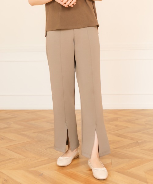 Bab（バブ）の「【WEB限定】ミニボンディングセンタースリットパンツ/フルレングスセンタープレスフレアパンツ（その他パンツ・レディース・ブラック/ホワイト系その他/グレー系その他・FREE）」の22枚目の写真