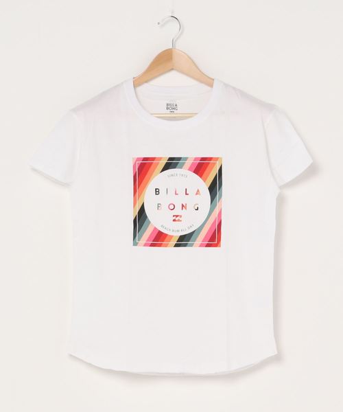 BILLABONG(ビラボン)の「BILLABONG レディース Tシャツ/ビラボン 半袖 メキシカンボーダー ハワインプリント 星条旗(Tシャツ/カットソー・レディース・ホワイト/ゴールド/ピンク・MEDIUM/LARGE)」の1枚目の写真