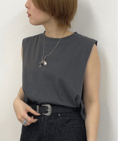 apres jour mignon(アプレジュールミニョン)の「BIGタンクキャミセット【ZOZOTOWN限定アイテム】(Tシャツ/カットソー・レディース・オフホワイト/ミント/ブラック・フリー)」の12枚目の写真