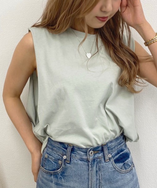 apres jour mignon(アプレジュールミニョン)の「BIGタンクキャミセット【ZOZOTOWN限定アイテム】(Tシャツ/カットソー・レディース・オフホワイト/ミント/ブラック・フリー)」の18枚目の写真