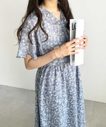 GeeRA | フレアースリーブカシュクールワンピース(ワンピース)