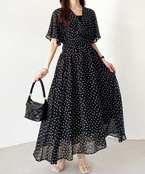 セール】【新色追加】夏にぴったり。フレアースリーブカシュクール