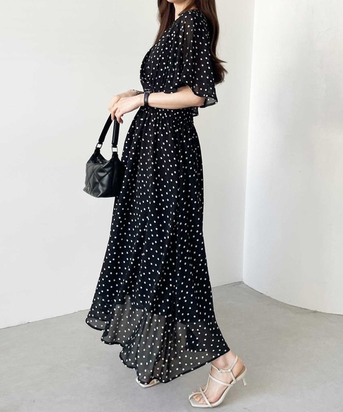 セール】【新色追加】夏にぴったり。フレアースリーブカシュクール