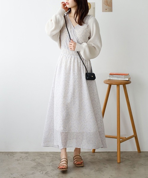 セール】【新色追加】夏にぴったり。フレアースリーブカシュクール