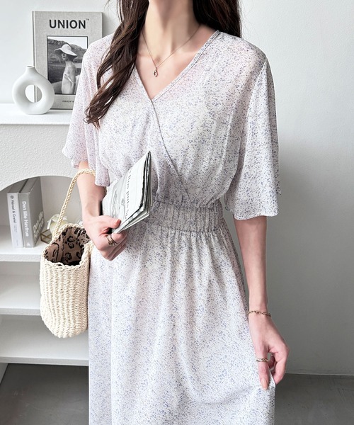 セール】【新色追加】夏にぴったり。フレアースリーブカシュクール