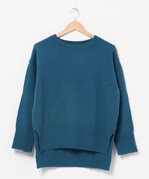 coca（coca）（コカ）の「スリットオーバーサイズニット（ニット/セーター・レディース・ブルー/ライトベージュ・ONE SIZE）」の15枚目の写真