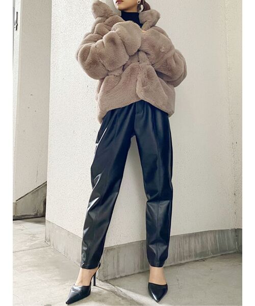 GYDA（ジェイダ）の「switch overエコファーCO（ムートンコート・レディース・ベージュ/カーキ・FREE）」の5枚目の写真