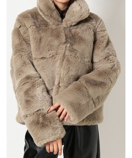 GYDA（ジェイダ）の「switch overエコファーCO（ムートンコート・レディース・ベージュ/カーキ・FREE）」の14枚目の写真