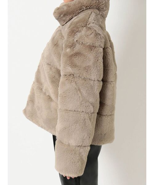 GYDA（ジェイダ）の「switch overエコファーCO（ムートンコート・レディース・ベージュ/カーキ・FREE）」の4枚目の写真