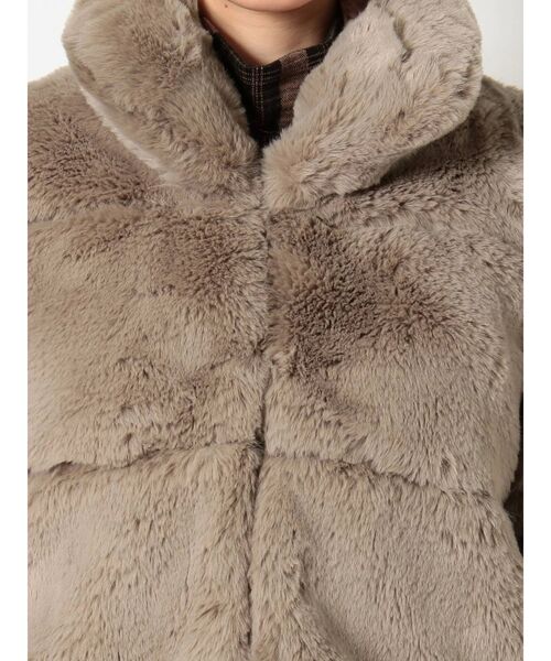 GYDA（ジェイダ）の「switch overエコファーCO（ムートンコート・レディース・ベージュ/カーキ・FREE）」の18枚目の写真