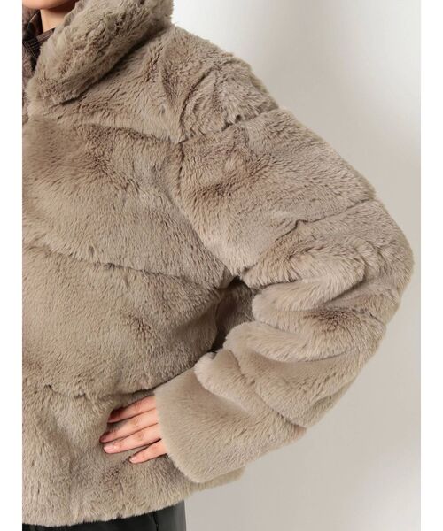 GYDA（ジェイダ）の「switch overエコファーCO（ムートンコート・レディース・ベージュ/カーキ・FREE）」の17枚目の写真