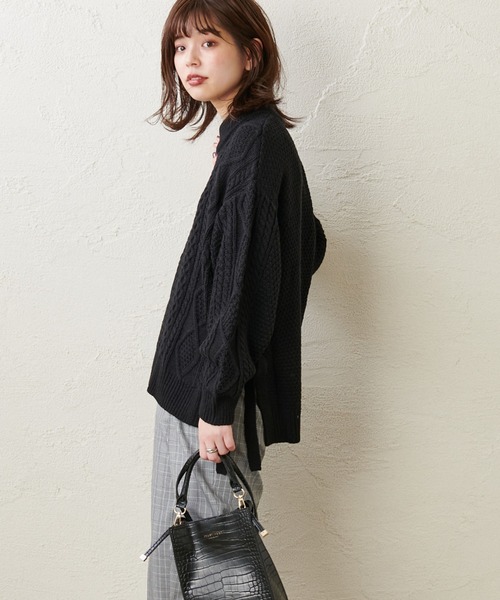 natural couture(ナチュラルクチュール)の「サイドリボンゆるっとニット(ニット/セーター・レディース・ブラック/ブラウン/グリーン/アイボリー・FREE)」の15枚目の写真