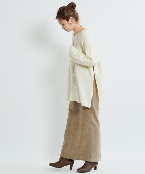 DouDou(ドゥドゥ)の「ベルベットタイトスカート(スカート・レディース・ベージュ/ブルー/パープル・FREE)」の10枚目の写真