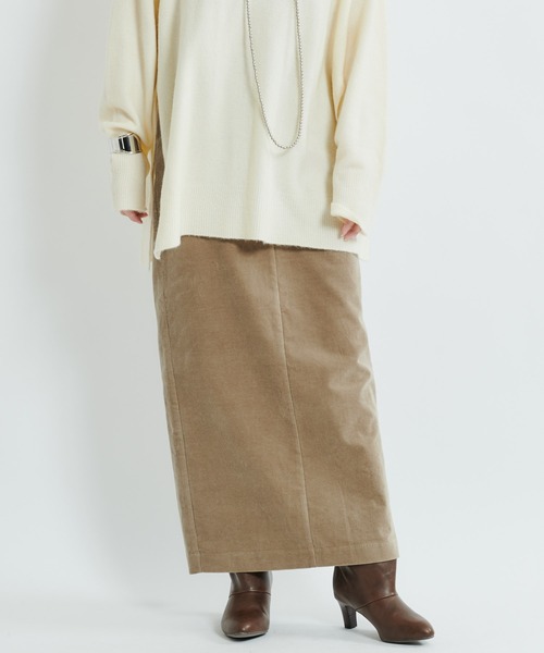 DouDou(ドゥドゥ)の「ベルベットタイトスカート(スカート・レディース・ベージュ/ブルー/パープル・FREE)」の15枚目の写真