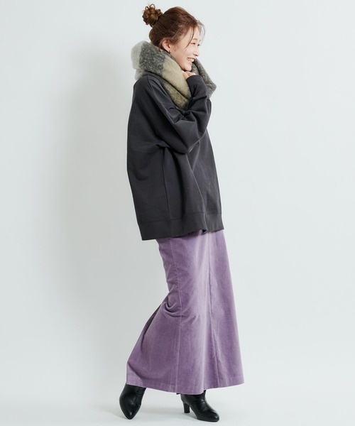 DouDou(ドゥドゥ)の「ベルベットタイトスカート(スカート・レディース・ベージュ/ブルー/パープル・FREE)」の17枚目の写真