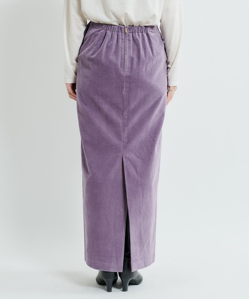 DouDou(ドゥドゥ)の「ベルベットタイトスカート(スカート・レディース・ベージュ/ブルー/パープル・FREE)」の19枚目の写真