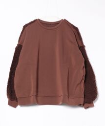 裏起毛ボア切替プルオーバー