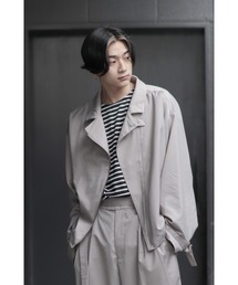 CREARE -LINO- | 【2021春夏】オーバーサイズ　TRショートテーラージャケット<セットアップ可>(テーラードジャケット)