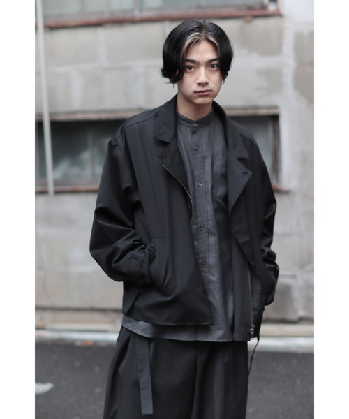 CREARE -LINO-（クレアーレリノ）の「オーバーサイズ　TRショートテーラージャケット<セットアップ可>（テーラードジャケット・メンズ・ブラック/ブラウン/グレイッシュベージュ・M/L）」の14枚目の写真