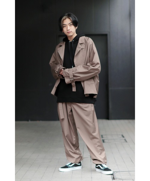 CREARE -LINO-（クレアーレリノ）の「オーバーサイズ　TRショートテーラージャケット<セットアップ可>（テーラードジャケット・メンズ・ブラック/ブラウン/グレイッシュベージュ・M/L）」の22枚目の写真