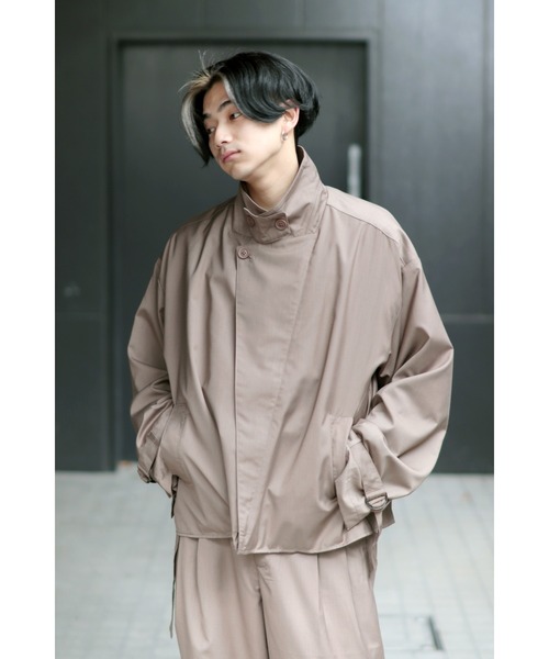 CREARE -LINO-（クレアーレリノ）の「オーバーサイズ　TRショートテーラージャケット<セットアップ可>（テーラードジャケット・メンズ・ブラック/ブラウン/グレイッシュベージュ・M/L）」の17枚目の写真