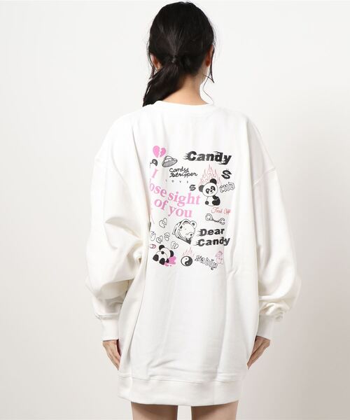 Candy Stripper（キャンディストリッパー）の「I LOOSE…SWEAT OP（ワンピース・レディース・オフホワイト/ピンク/オレンジ/ブラック・2）」の14枚目の写真