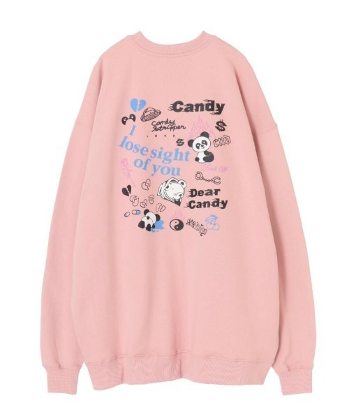 Candy Stripper（キャンディストリッパー）の「I LOOSE…SWEAT OP（ワンピース・レディース・オフホワイト/ピンク/オレンジ/ブラック・2）」の5枚目の写真