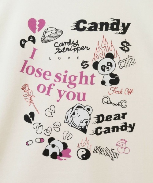 Candy Stripper（キャンディストリッパー）の「I LOOSE…SWEAT OP（ワンピース・レディース・オフホワイト/ピンク/オレンジ/ブラック・2）」の18枚目の写真