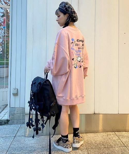 Candy Stripper（キャンディストリッパー）の「I LOOSE…SWEAT OP（ワンピース・レディース・オフホワイト/ピンク/オレンジ/ブラック・2）」の19枚目の写真