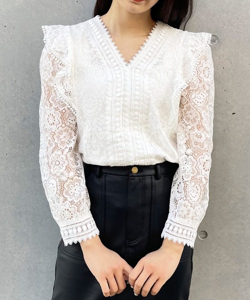 セール 肩フリルブラウス シャツ ブラウス Frunco フランコ のファッション通販 Zozotown