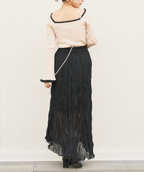 Chico（チコ）の「ワッシャークリンクルアシメスカート（スカート・レディース・ライトベージュ/ミント/ブラック・FREE）」の12枚目の写真