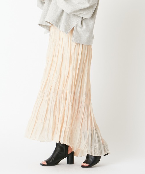 Chico（チコ）の「ワッシャークリンクルアシメスカート（スカート・レディース・ライトベージュ/ミント/ブラック・FREE）」の13枚目の写真